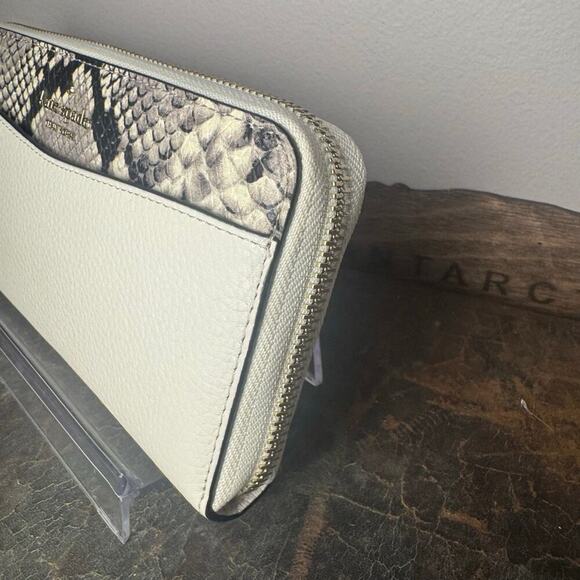 NWT Kate Spade Leila Leather Snake Python Zip Long Continental Wallet - Picture 8 of 8
